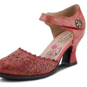 L’Artiste visionary leather Mary Jane shoes red size 42 /10.5-11